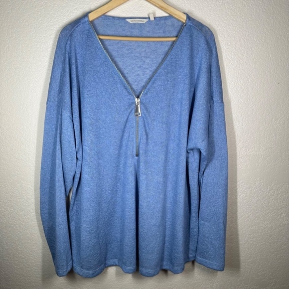 Soft Surroundings Top Jersey Knit Womens 3X  Oversized Zipper Versatile Boho - Picture 14 of 14